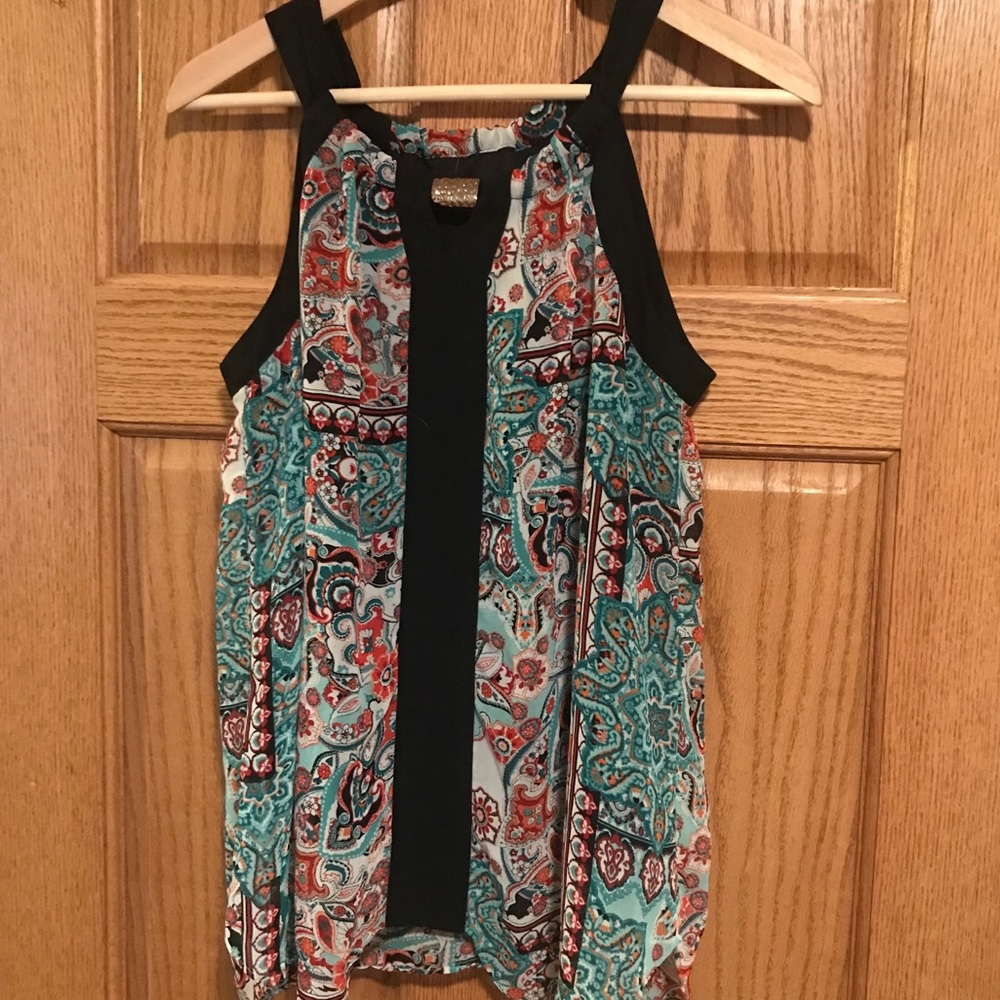 Blousey chiffon tank top